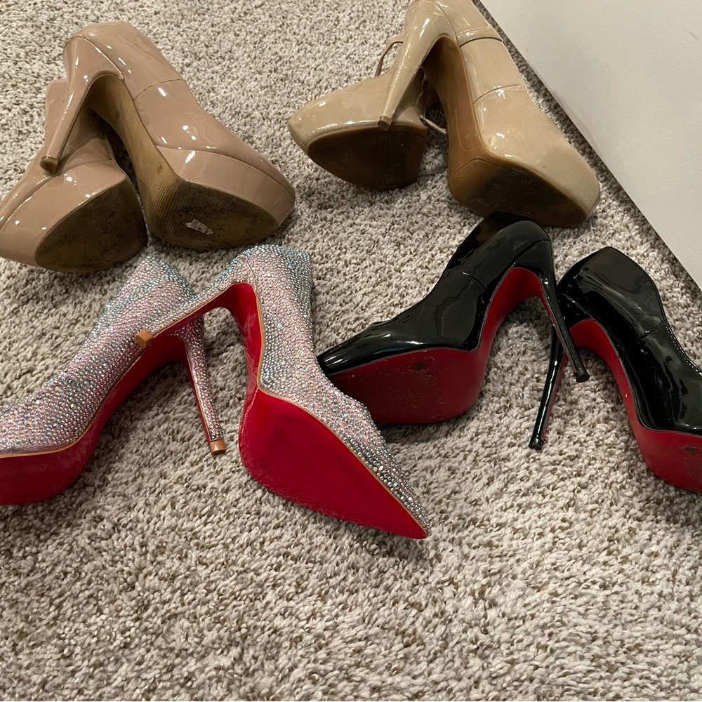 Christian loubotin( not authentic but great quality) Jessica simpson & Nine West